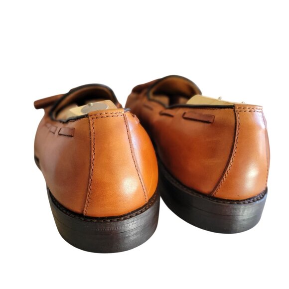 Allen Edmonds Dalton Tan Leather Tassel Loafers Mens Dress Shoes Size 10.5 D - Picture 8 of 10